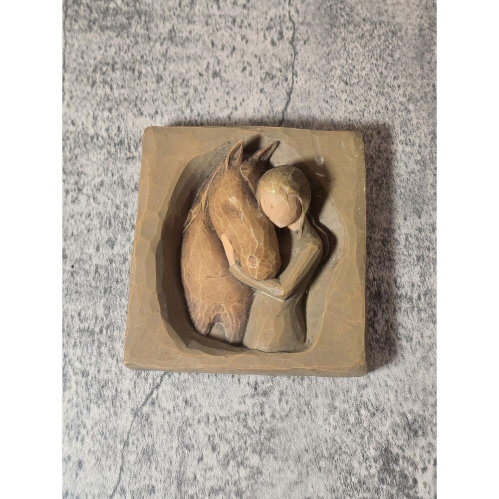 Stunning Willow Tree 'Quiet Strength' Horse/Woman Hanging Wall Decor Equestrian